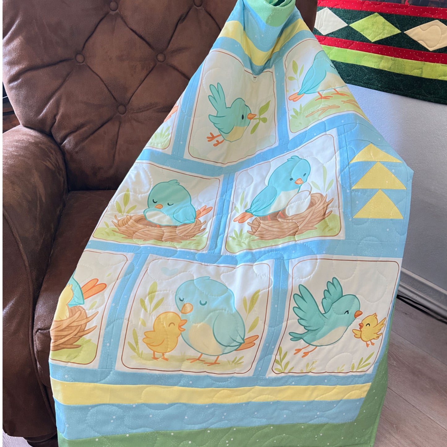 Little Birdie Storybook Quilt Kit – Includes Panel, Coordinated Fabric and Pattern