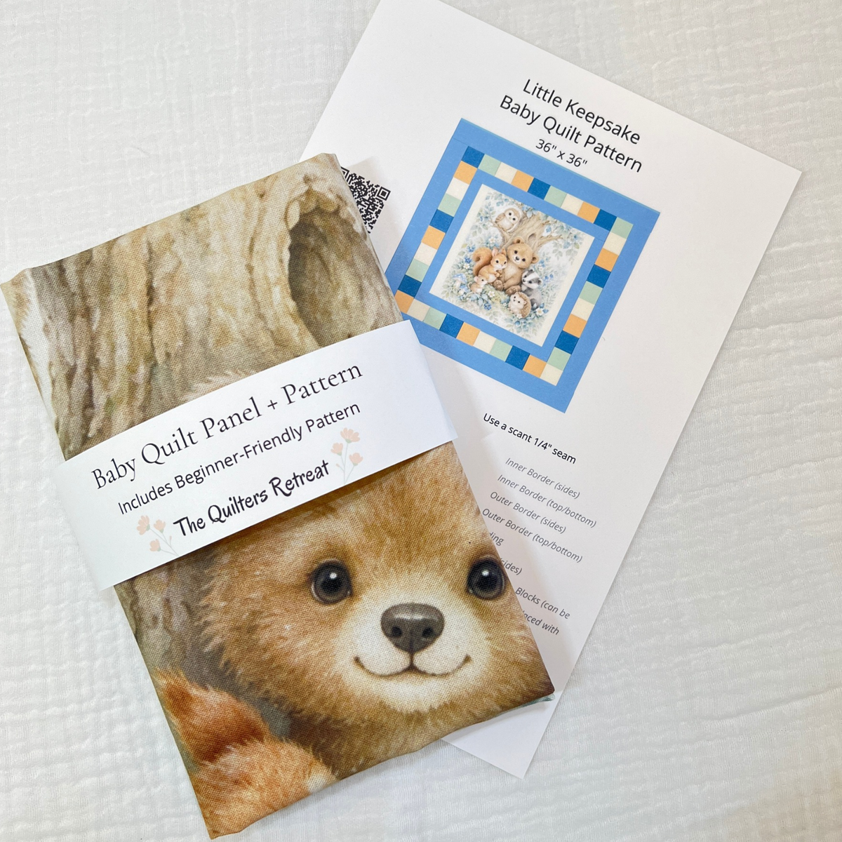 Old Oak Tree Friends Baby Quilt Panel + Pattern