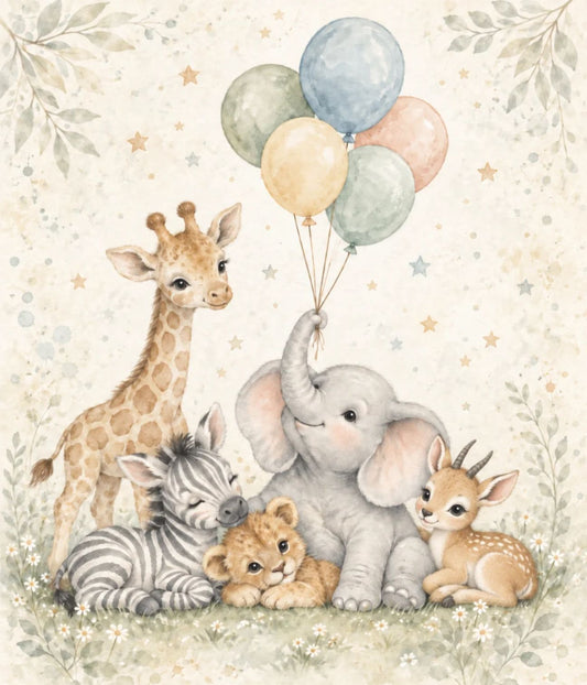Little Safari Friends Baby Quilt Panel + Pattern