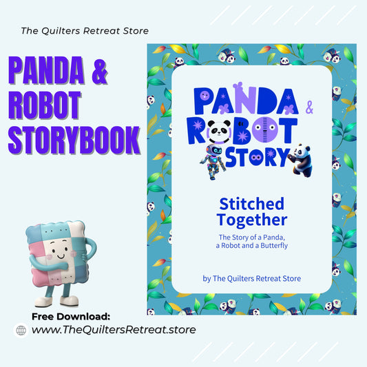 Panda & Robot Storybook – Free Downloadable Quilt Story for Kids and Quilters
