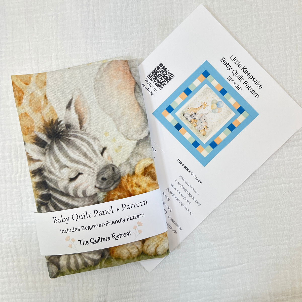 Little Safari Friends Baby Quilt Panel + Pattern