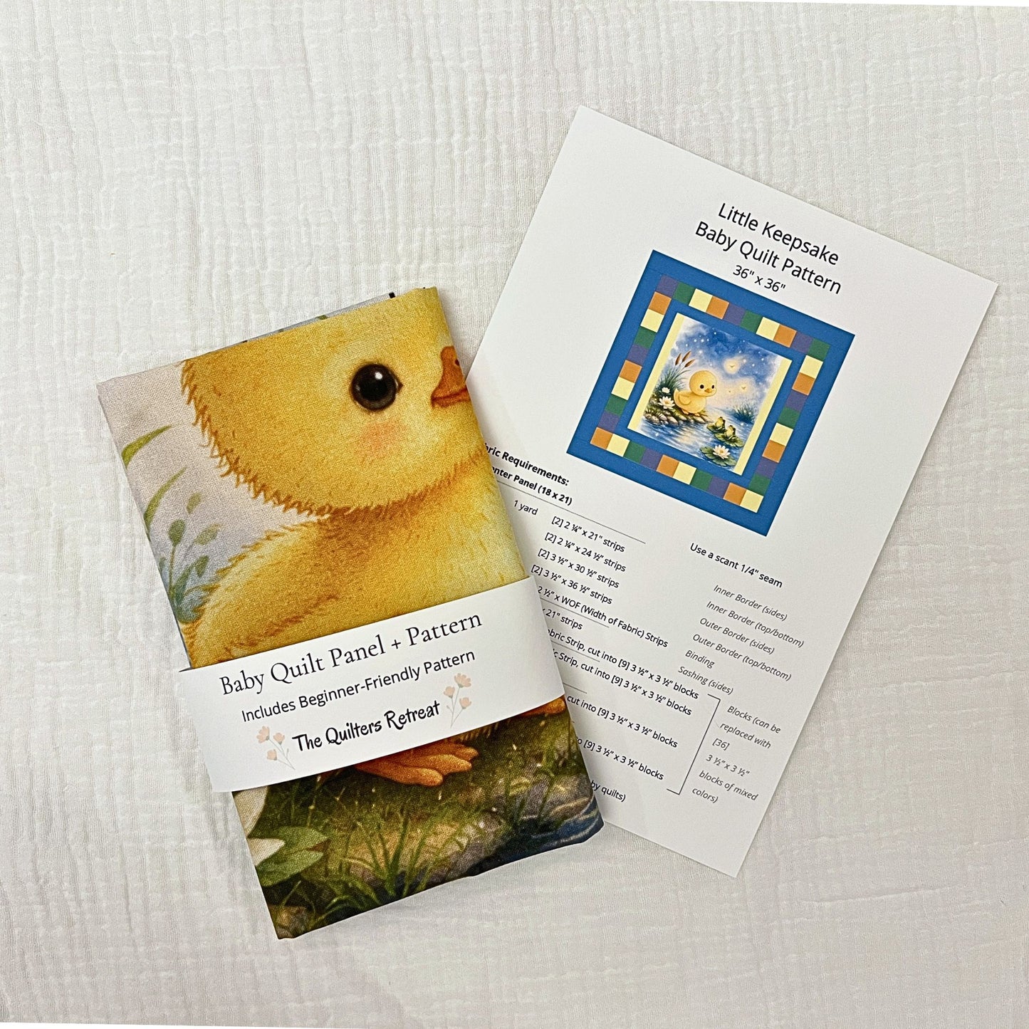 Starlight Duckling Baby Quilt Panel + Pattern