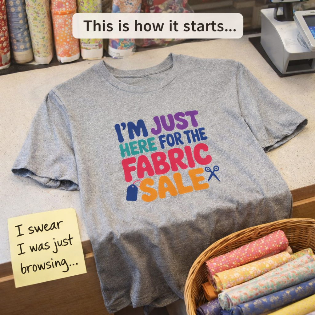 I'm Just Here for the Fabric Sale Short Sleeve T-Shirt