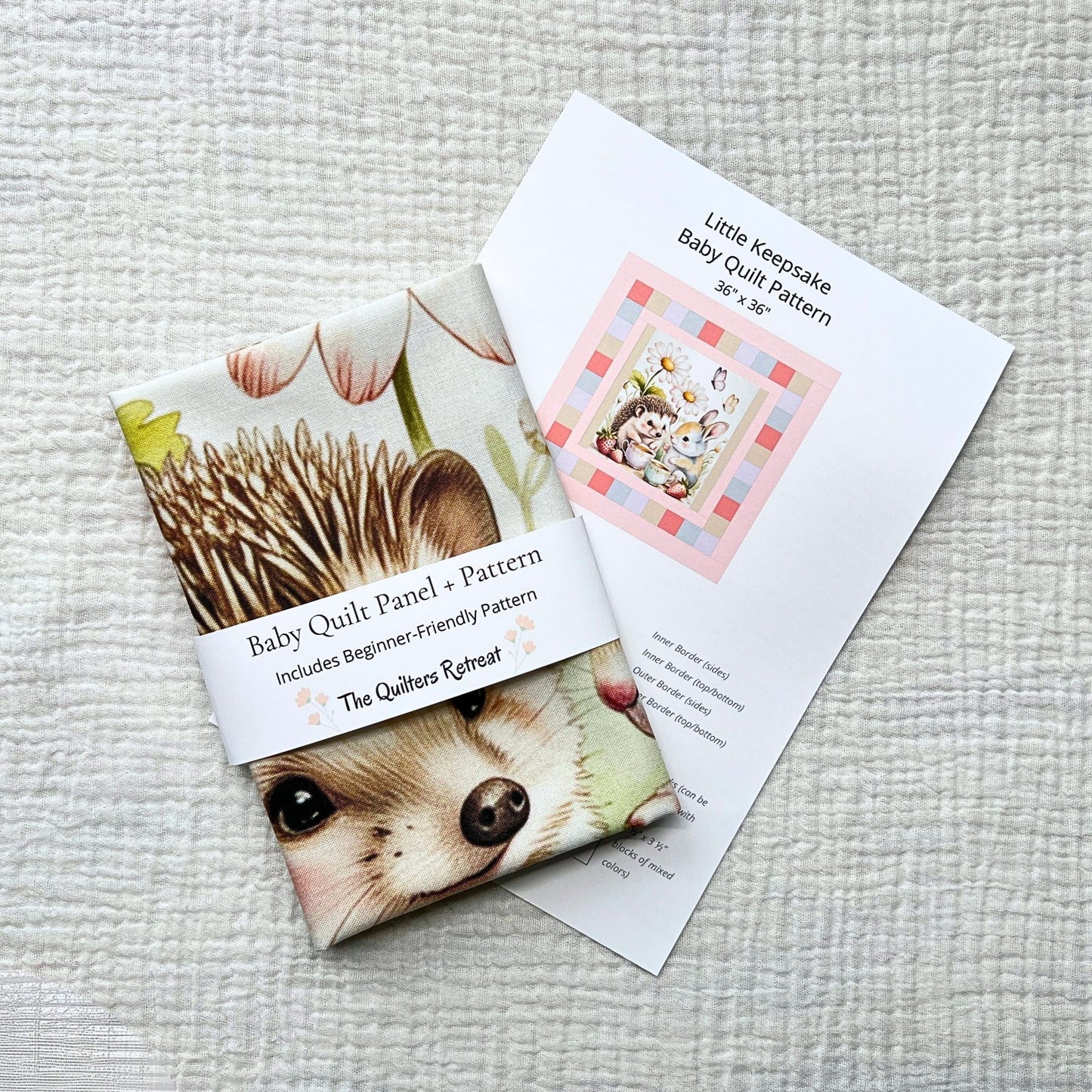 Tiny Tea Time Friends Baby Quilt Panel + Pattern