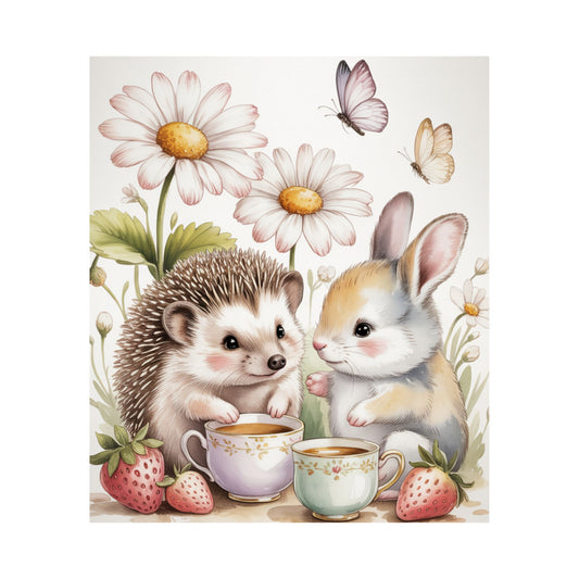 Tiny Tea Time Friends Baby Quilt Panel + Pattern