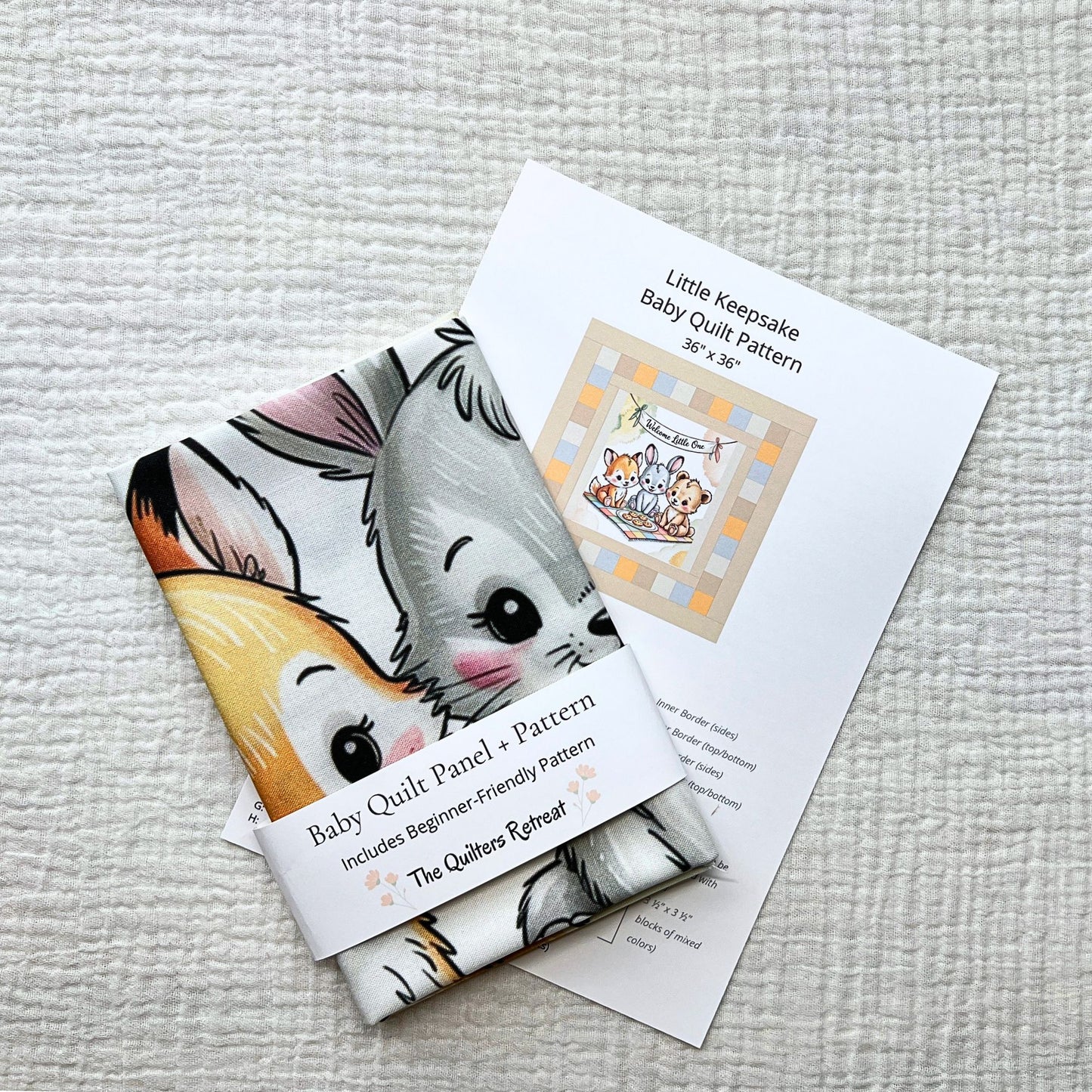 Welcome Little One Baby Quilt Panel + Pattern