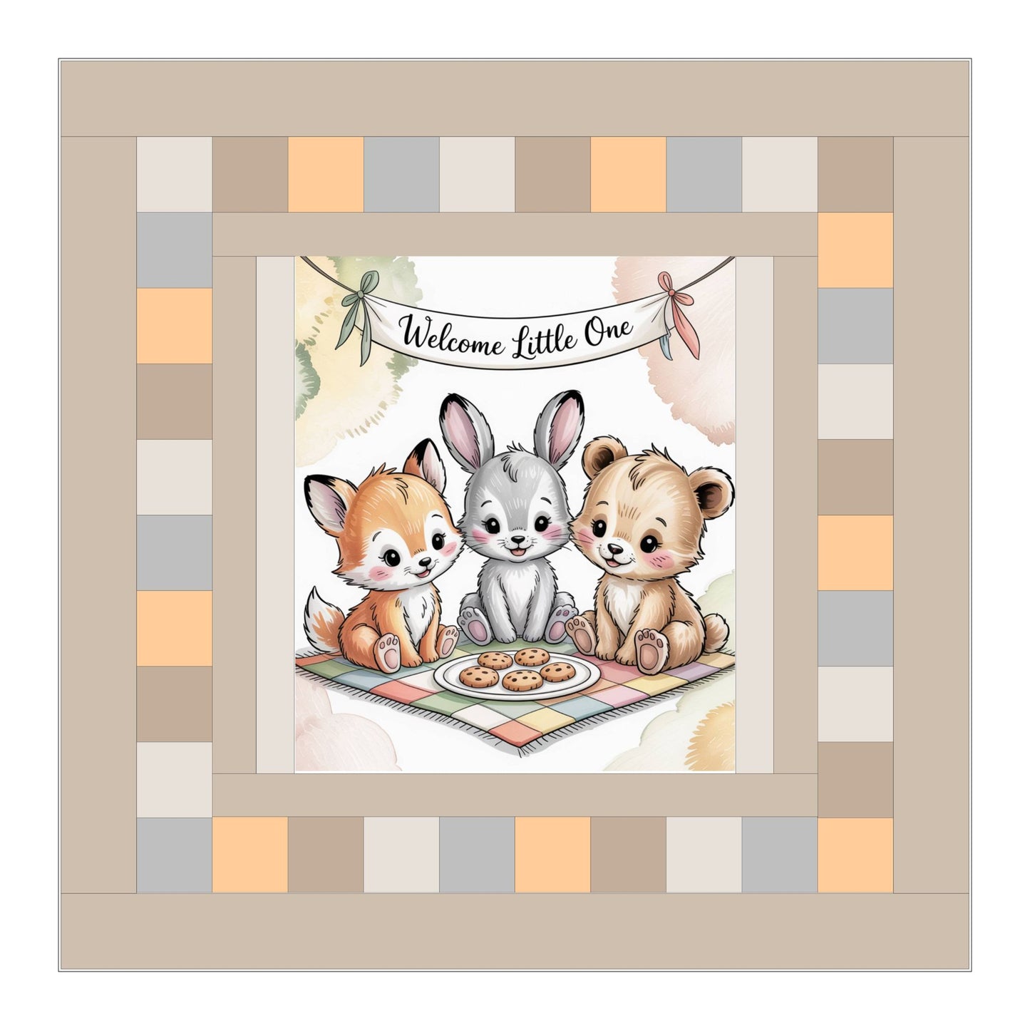 Welcome Little One Baby Quilt Panel + Pattern