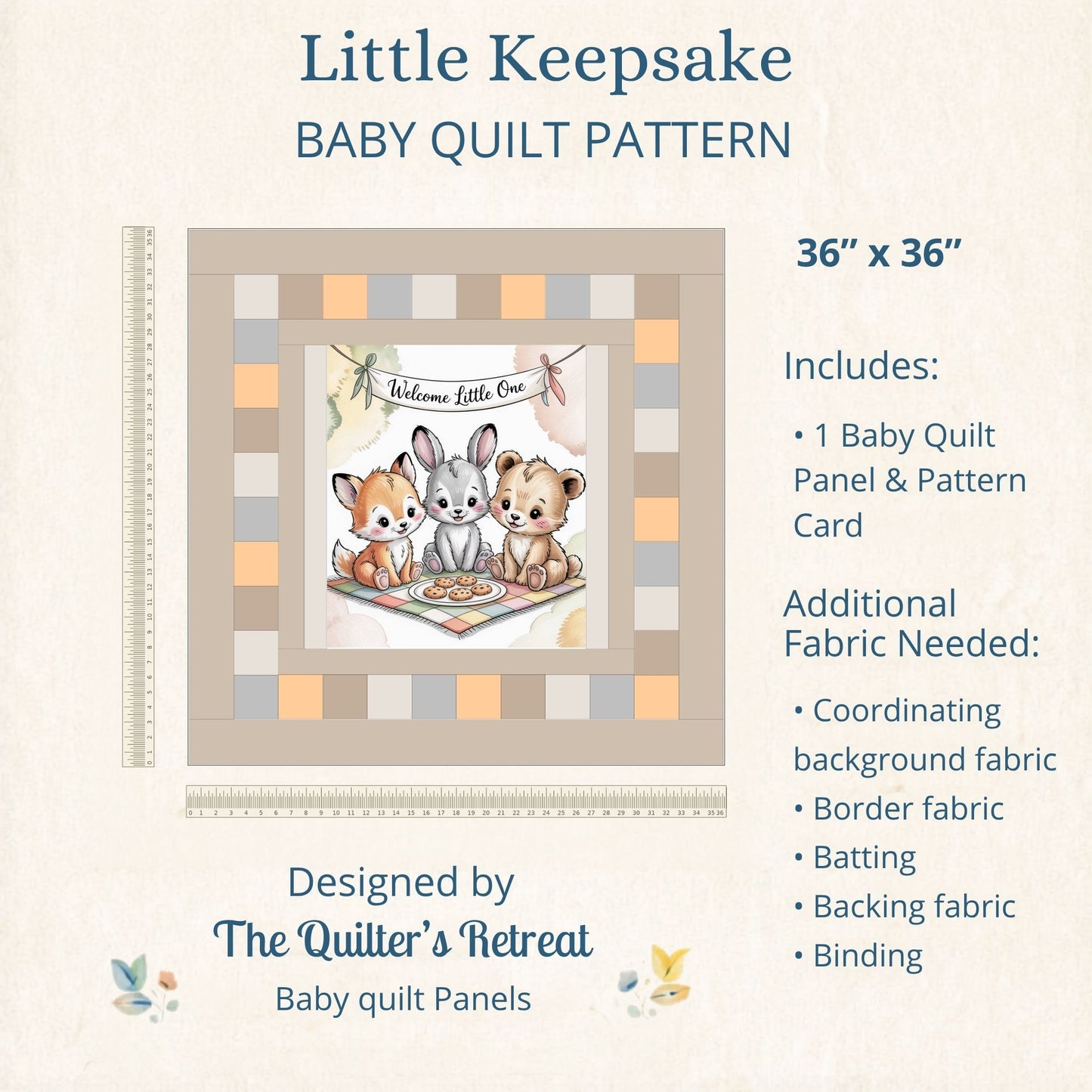 Welcome Little One Baby Quilt Panel + Pattern