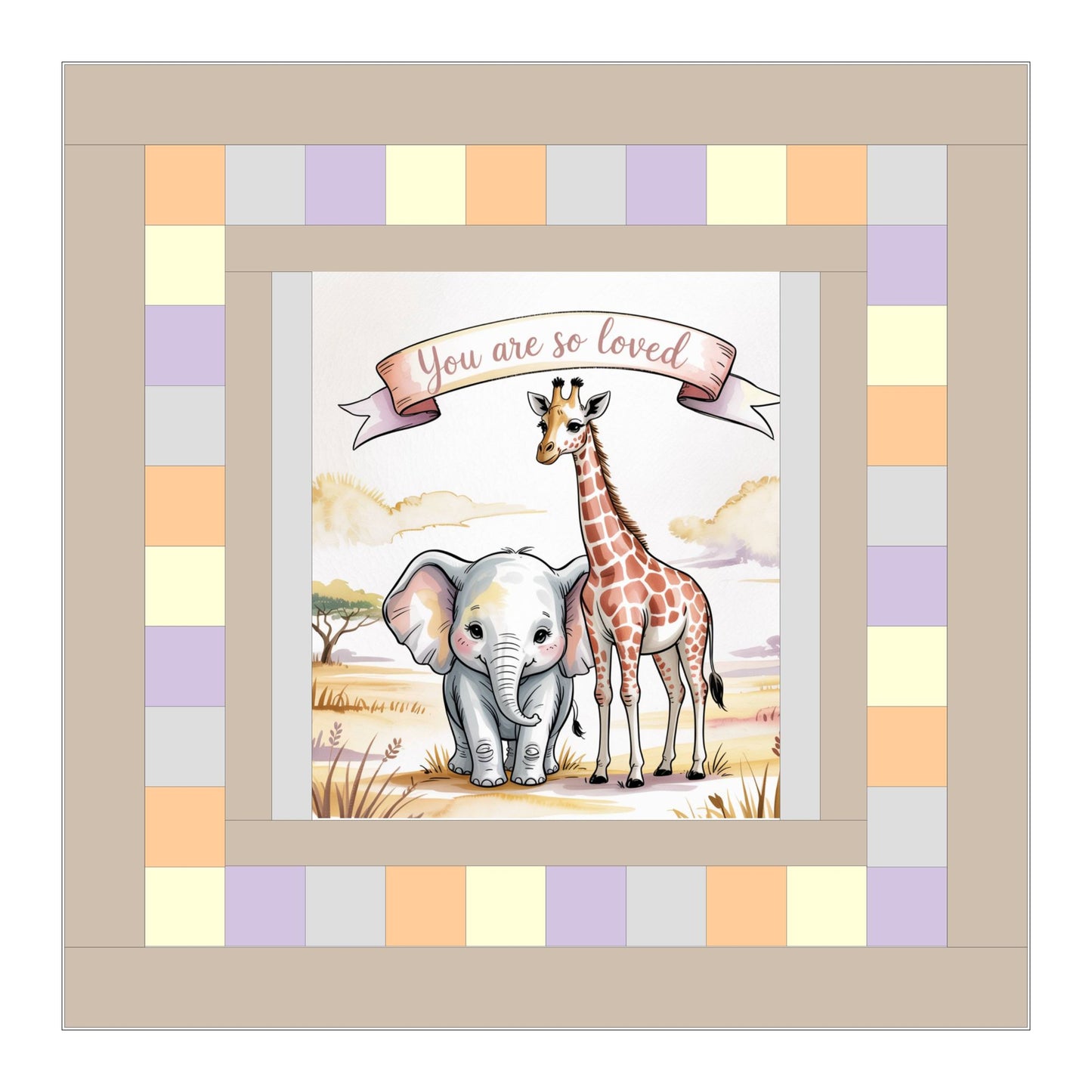 You Are So Loved Baby Quilt Panel + Pattern