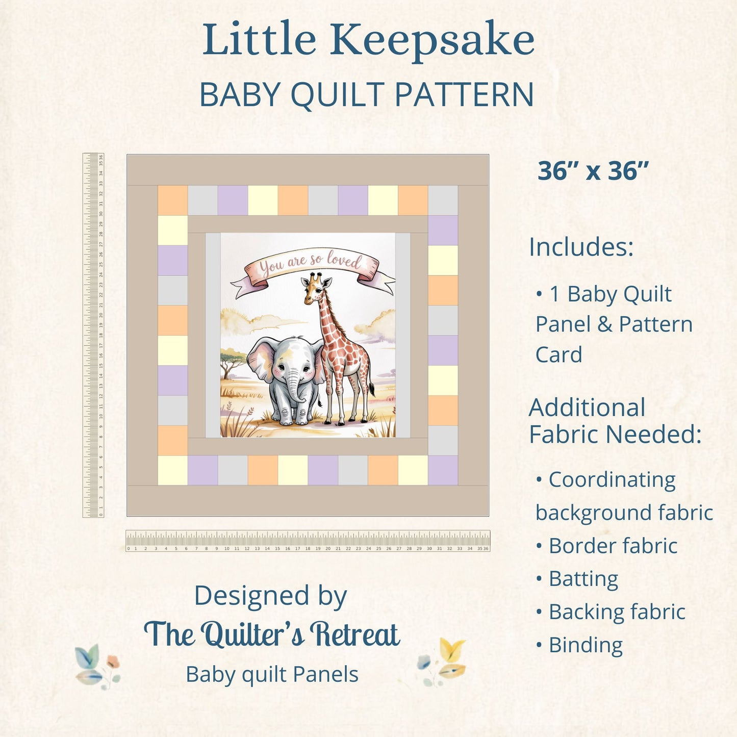 You Are So Loved Baby Quilt Panel + Pattern