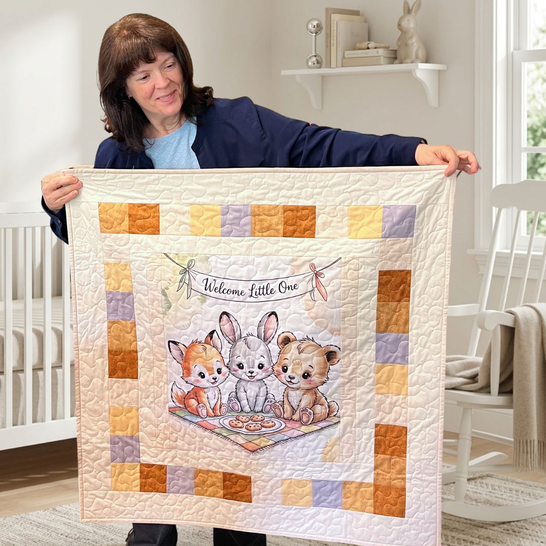 Welcome Little One Baby Quilt Panel + Pattern