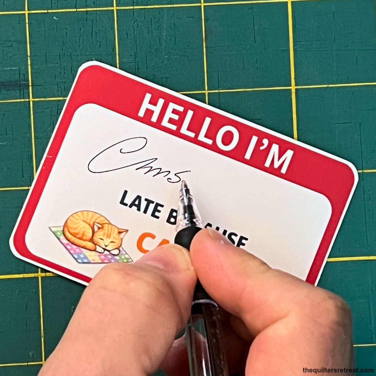 Sticker Set - Set of 6 Quilter Hello Badges - Perfect Quilting Guild Hello!