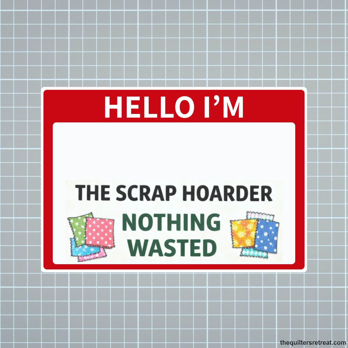 Sticker Set - Set of 6 Quilter Hello Badges - Perfect Quilting Guild Hello!