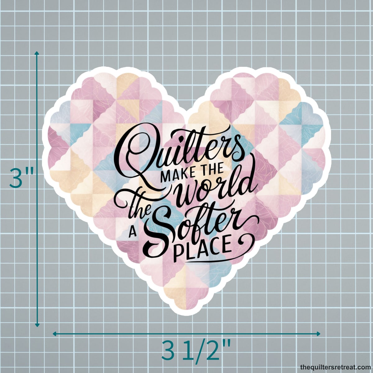 Quilters Make the World a Softer Place Vinyl Sticker