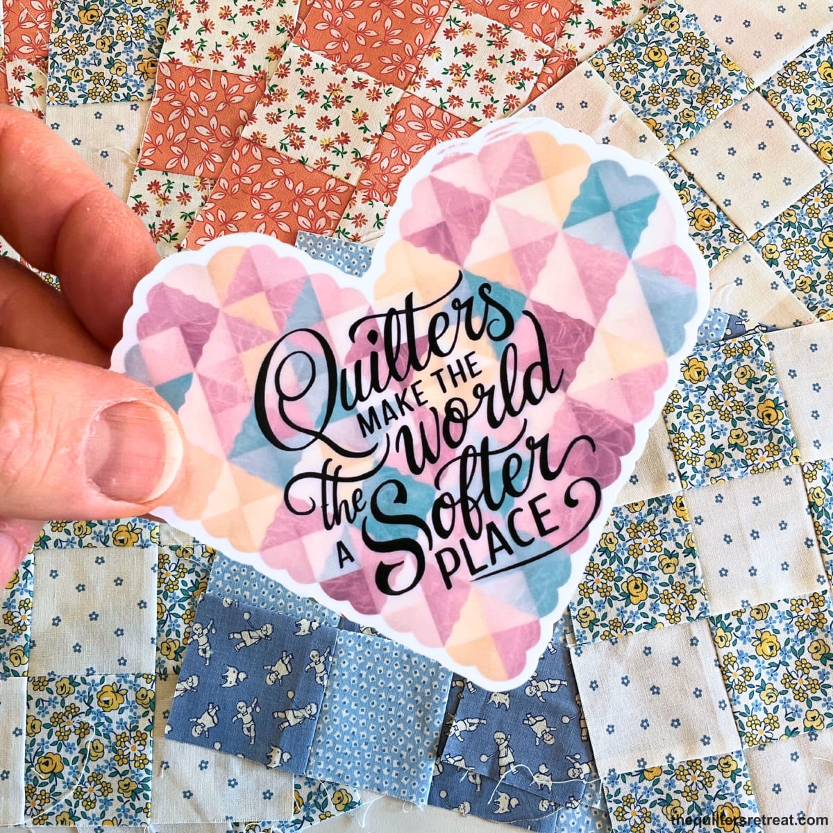 Quilters Make the World a Softer Place Vinyl Sticker