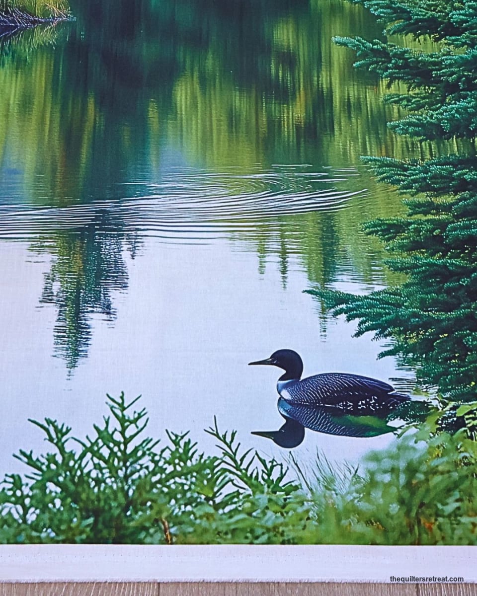 Balsam & Loon Lake Quilt Panel – Nature-Inspired Fabric Panel | 36" x 42"