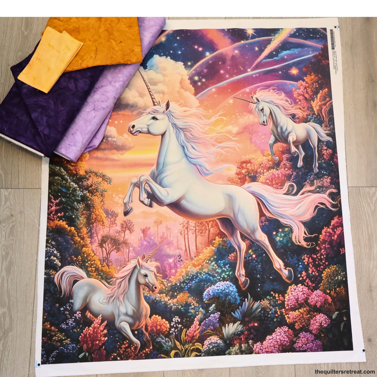 Dreamy Unicorns Fabric Panel – A Quilt Panel for Those Who Still Believe – | 36" x 42"