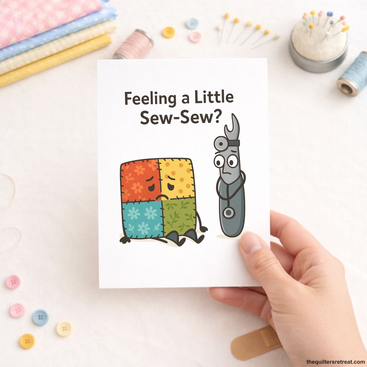 Feeling a Little Sew-Sew? – Funny Quilting Get Well Card