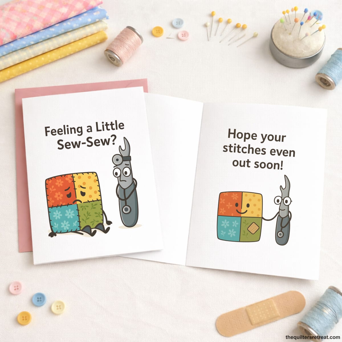 Feeling a Little Sew-Sew? – Funny Quilting Get Well Card
