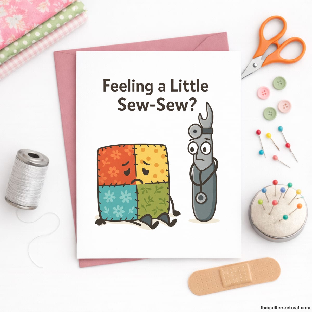 Feeling a Little Sew-Sew? – Funny Quilting Get Well Card