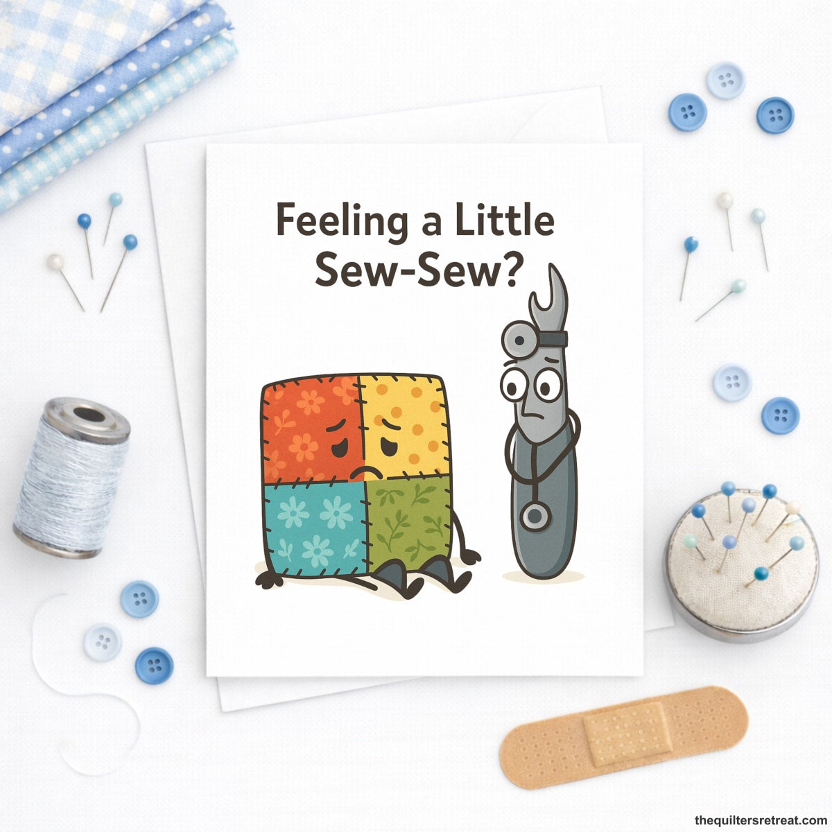 Feeling a Little Sew-Sew? – Funny Quilting Get Well Card