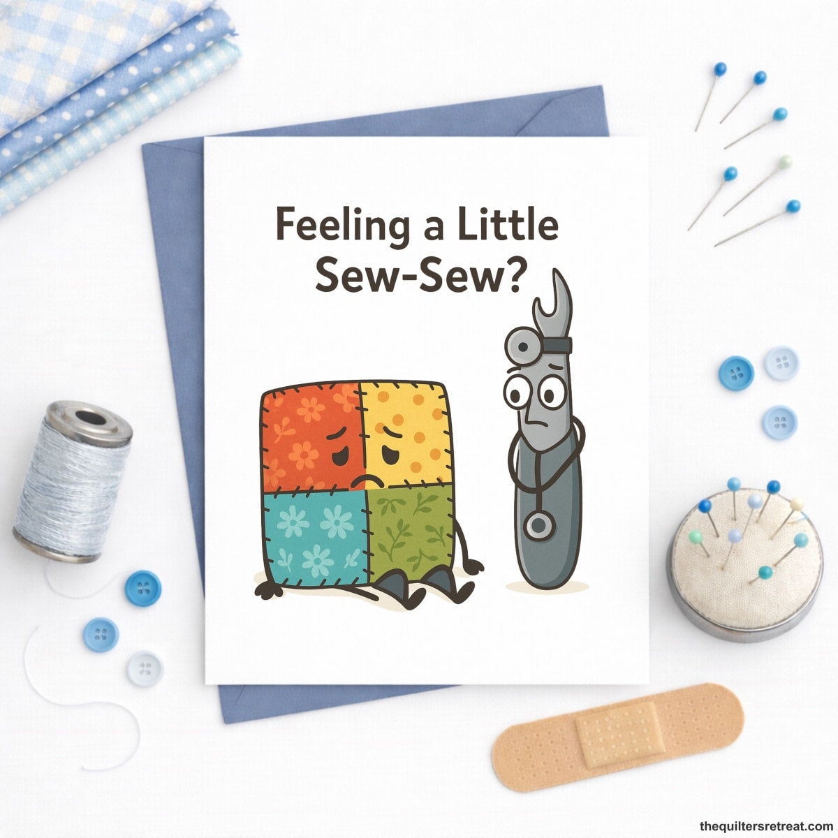 Feeling a Little Sew-Sew? – Funny Quilting Get Well Card