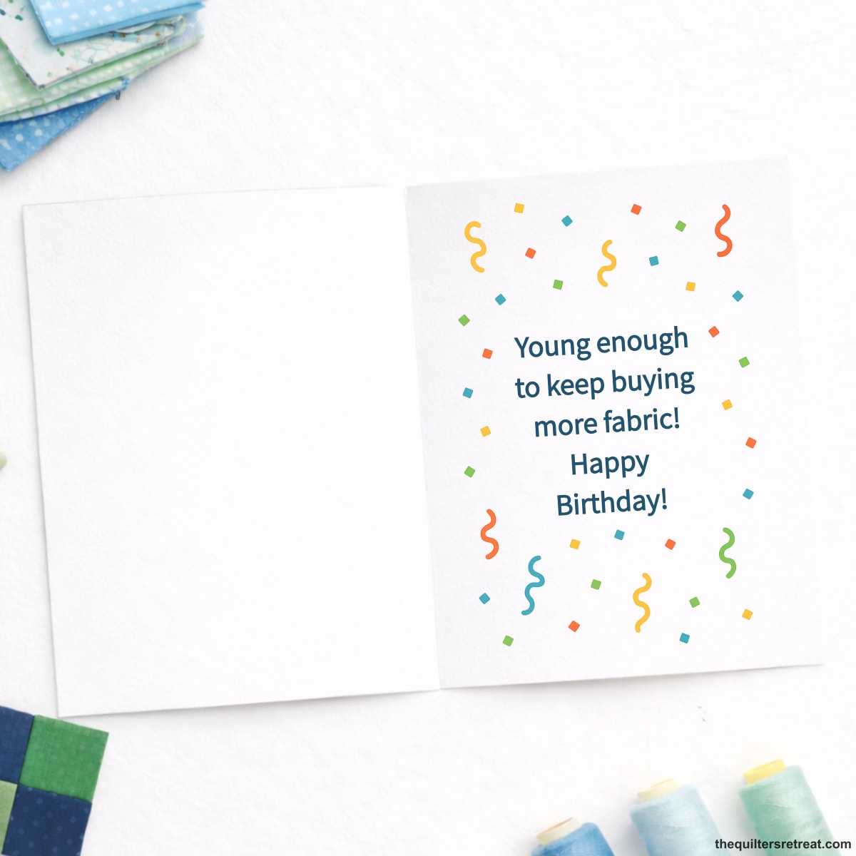 Old Enough to Piece It Together – Funny Quilting Birthday Card for Quilters