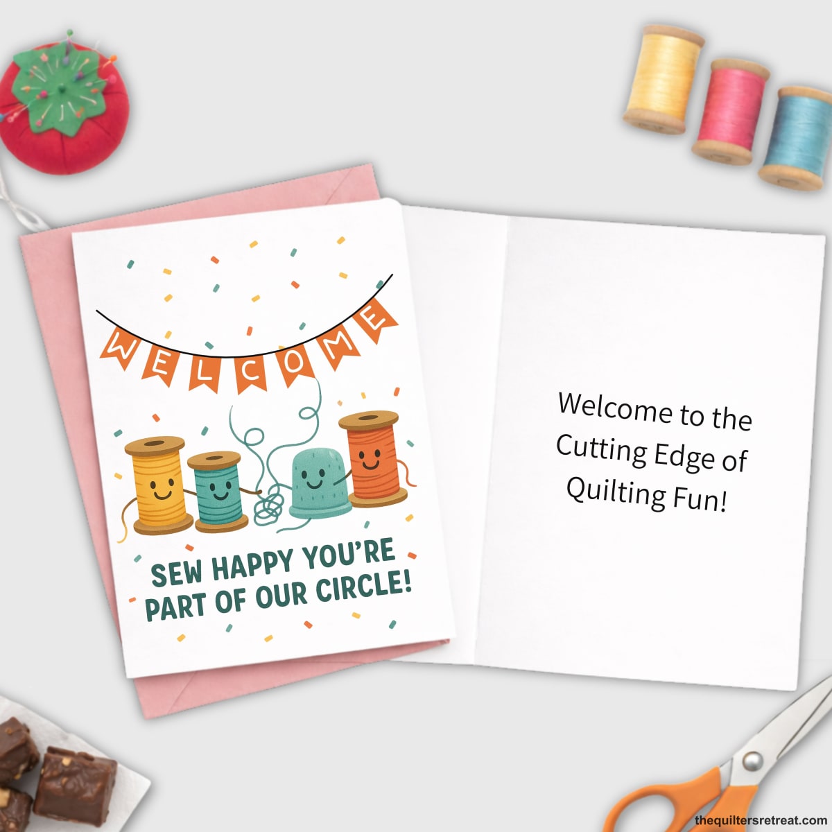 Sew Happy You're Part of our Circle – Quilting Bee Card for Quilting Bees and Sewing Circles
