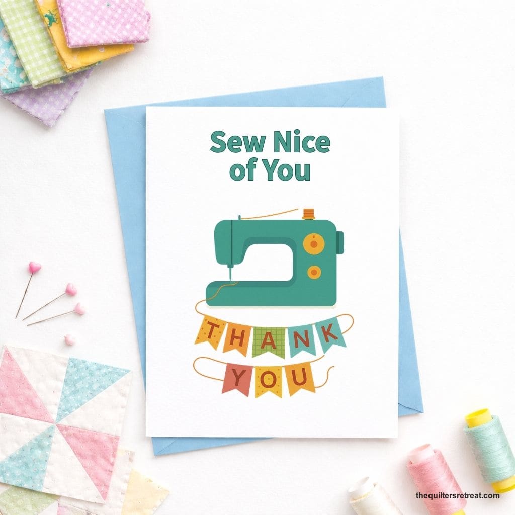Sew Nice of You – Quilting Thank You Card for Quilters and Sewing Friends