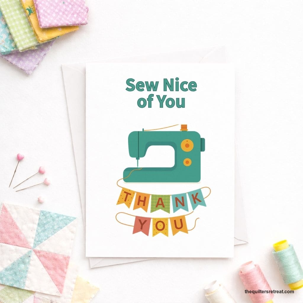 Sew Nice of You – Quilting Thank You Card for Quilters and Sewing Friends