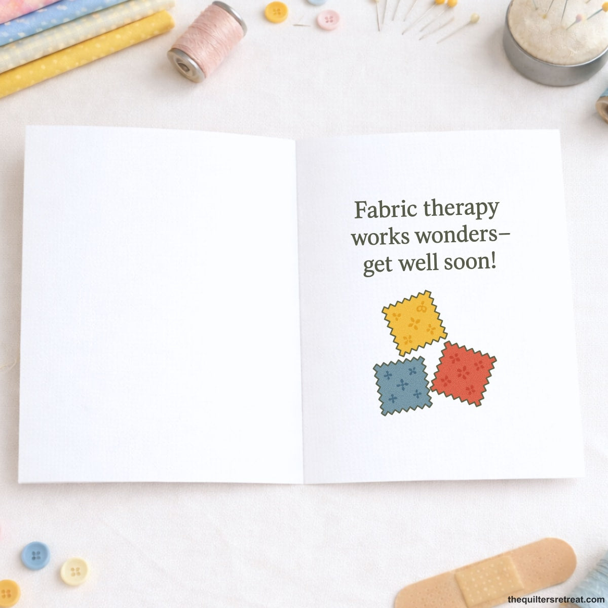 Take Two Fat Quarters and Call Me in the Morning – Quilting Get Well Card