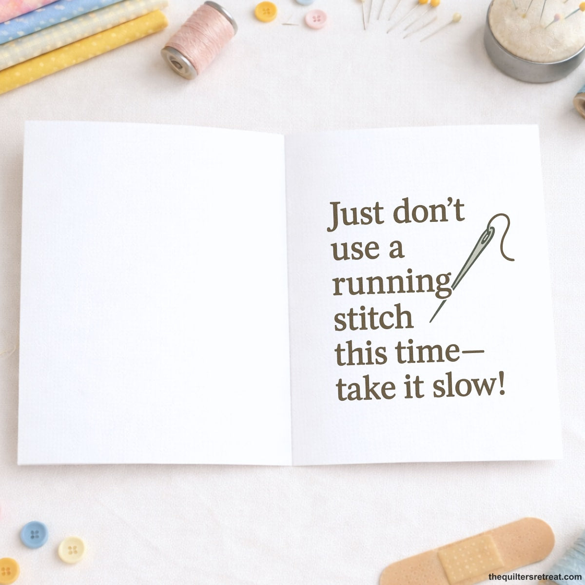 You’re On the Mend – Quilting Get Well Card for Fabric Lovers