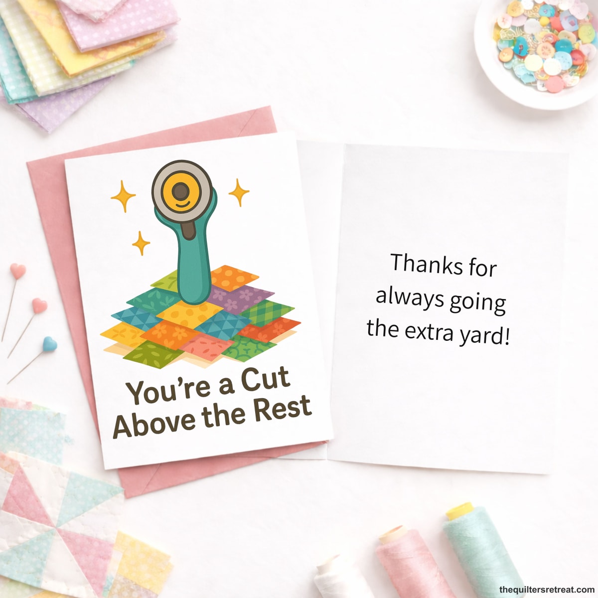 You’re a Cut Above the Rest – Quilting Thank You Card for Quilters and Sewists