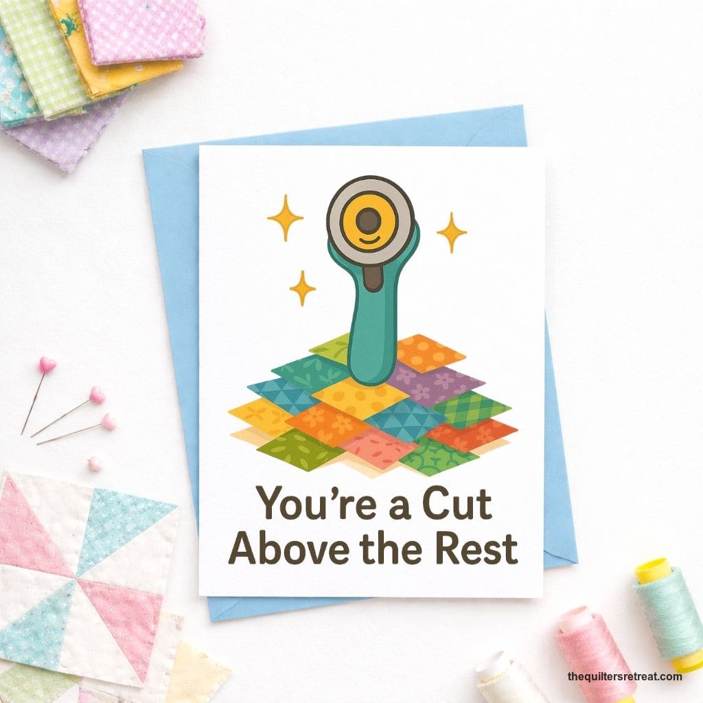 You’re a Cut Above the Rest – Quilting Thank You Card for Quilters and Sewists