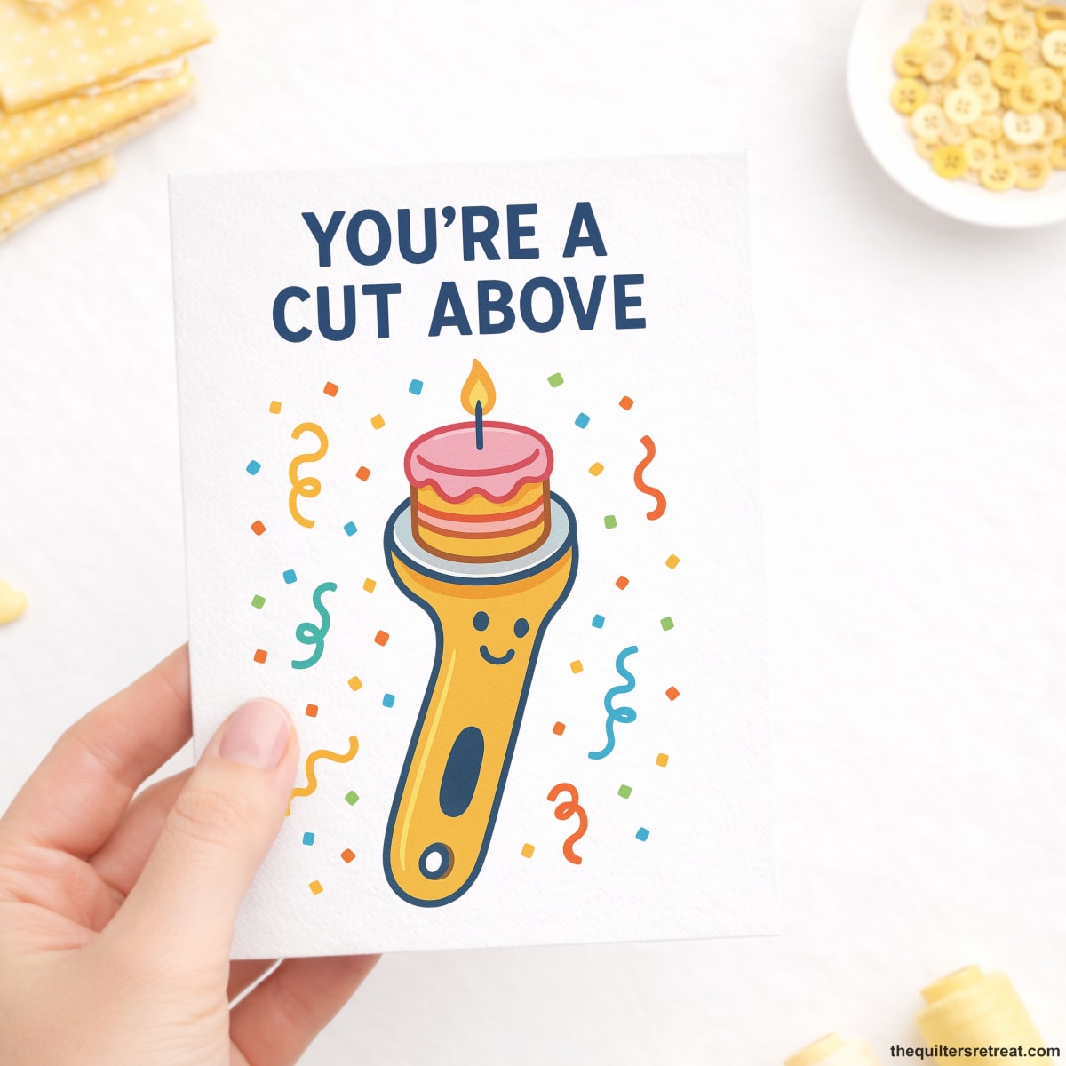 You’re a Cut Above – Funny Quilting Birthday Card for Sewists and Quilters