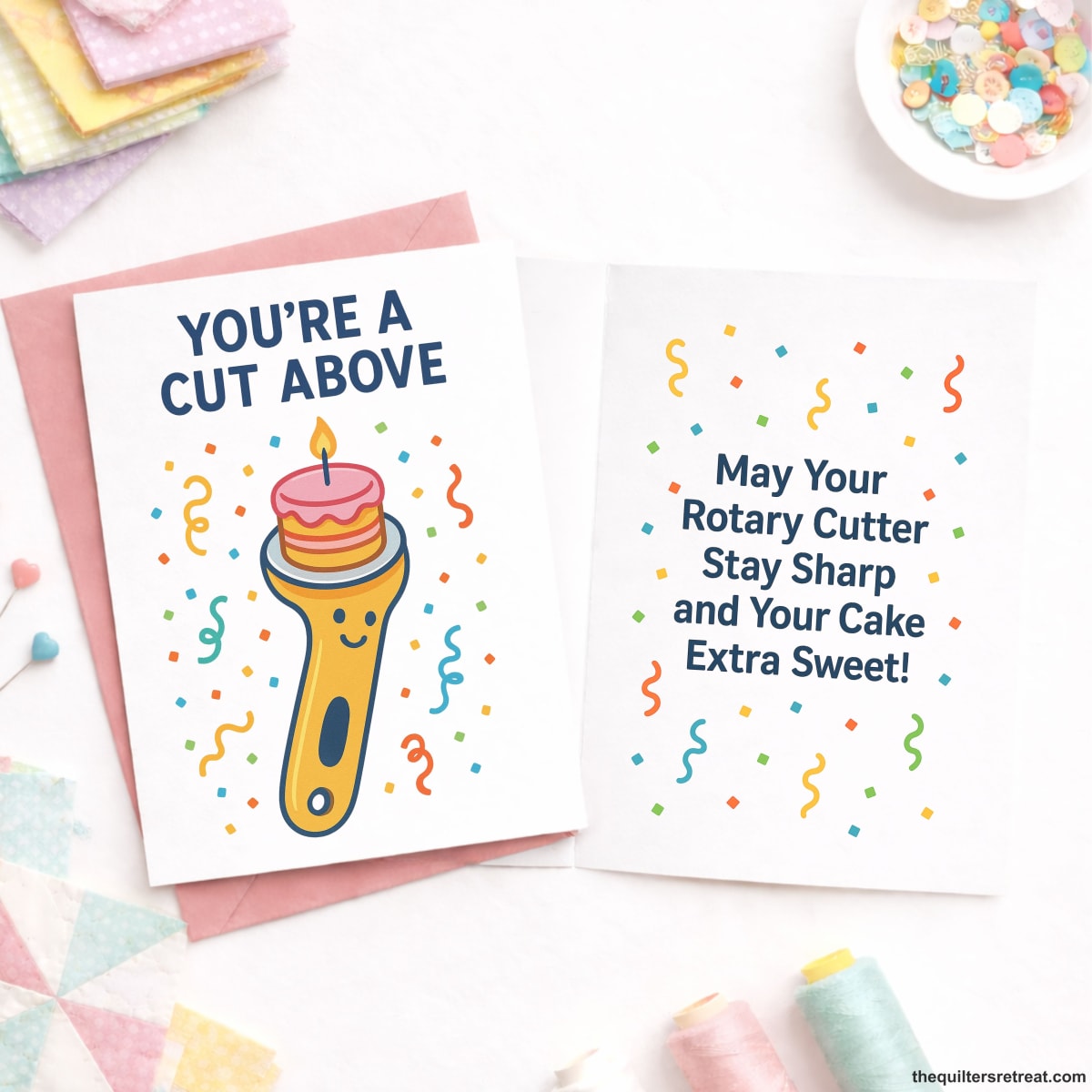 You’re a Cut Above – Funny Quilting Birthday Card for Sewists and Quilters