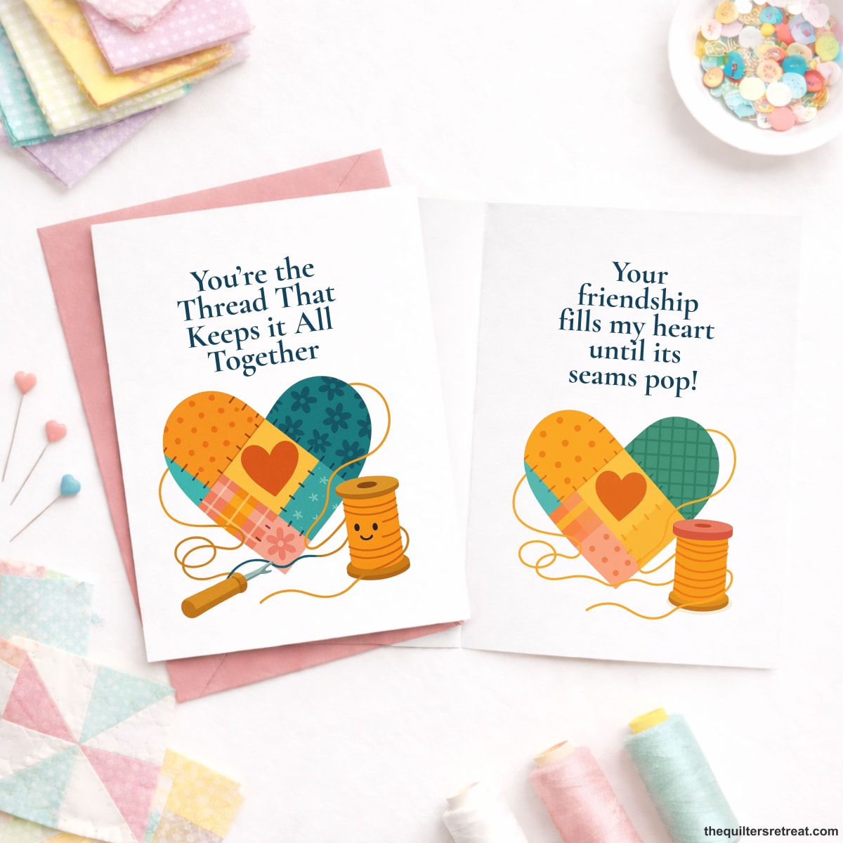You’re the Thread That Keeps It All Together – Quilting Thank You Card for Quilters and Sewing Friends