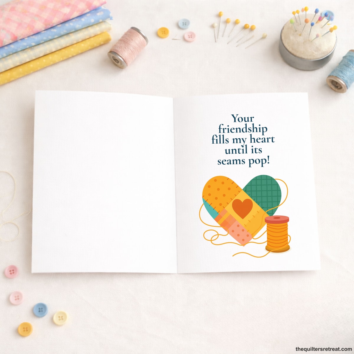 You’re the Thread That Keeps It All Together – Quilting Thank You Card for Quilters and Sewing Friends