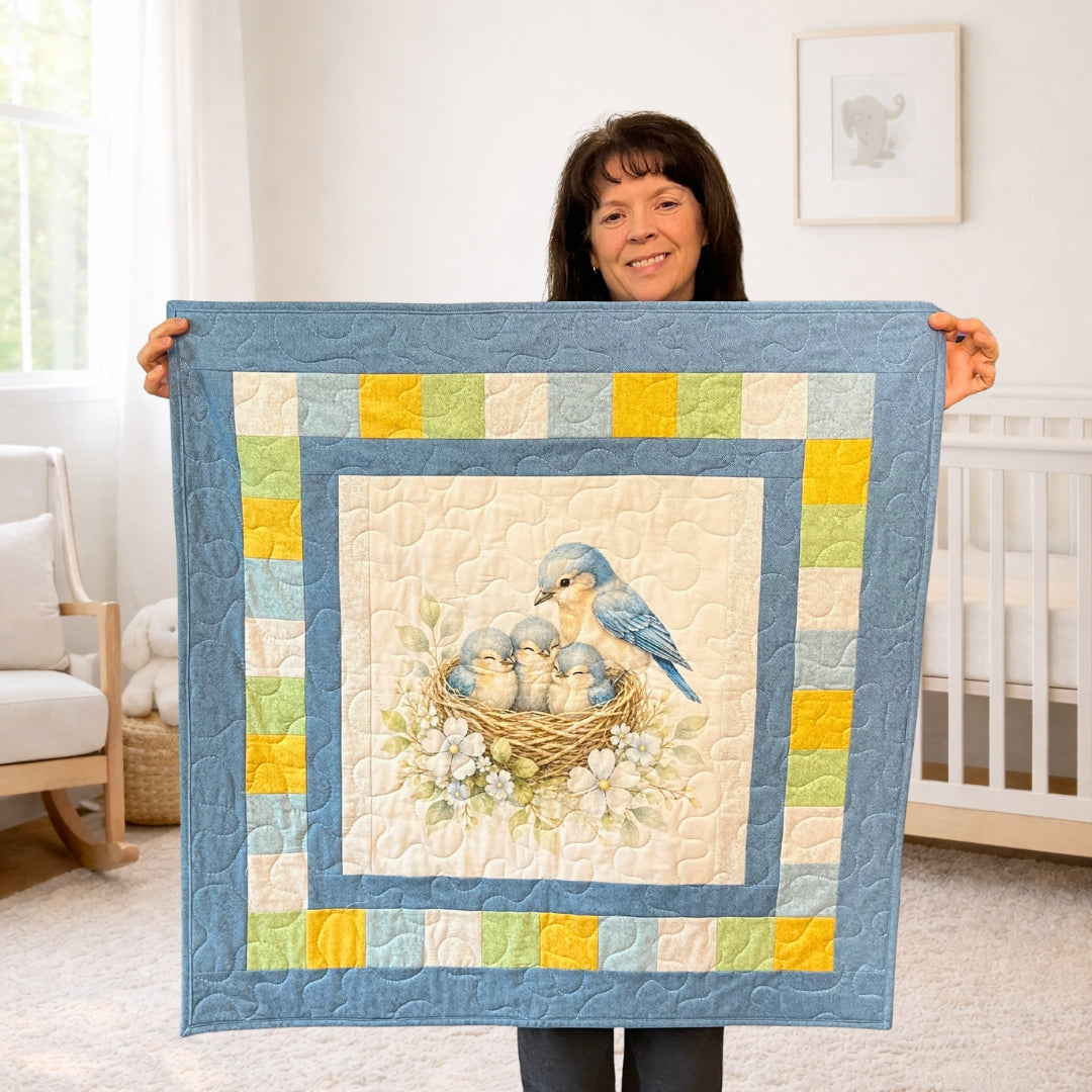 Bluebird Nest Baby Quilt Kit