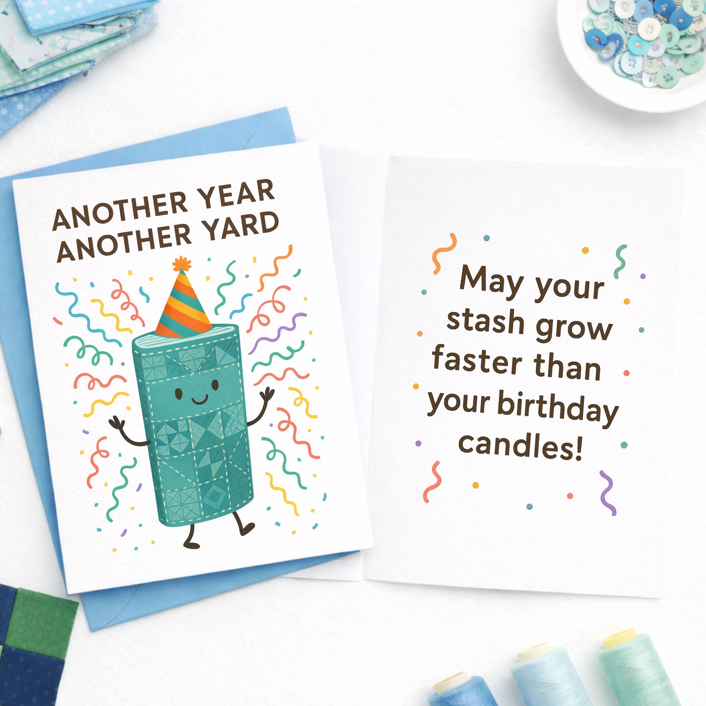 Birthday Card Set for Quilters – 3-Pack Funny Quilting Greeting Cards