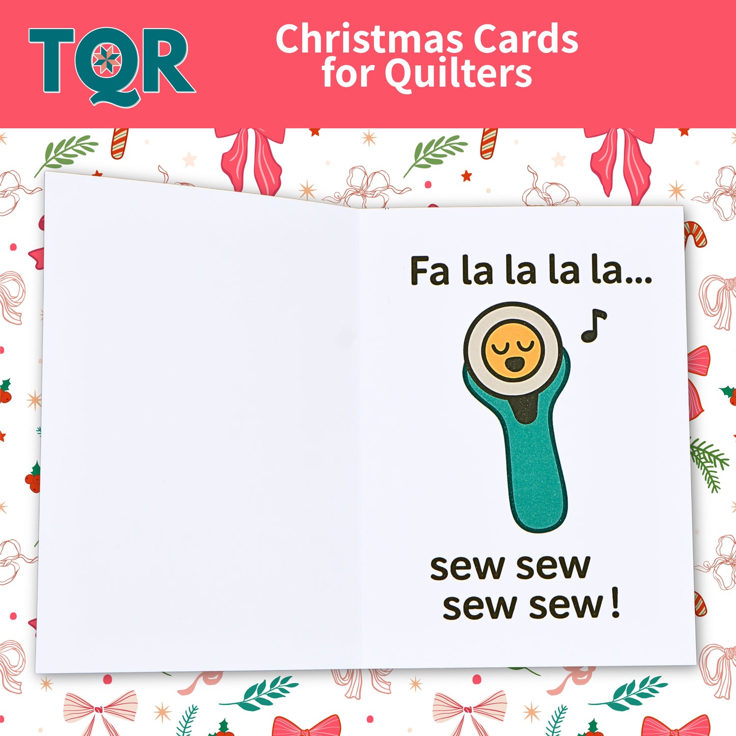 Christmas Cards for Quilters – Pack of 3 (Set 2) | Funny Quilting Holiday Cards