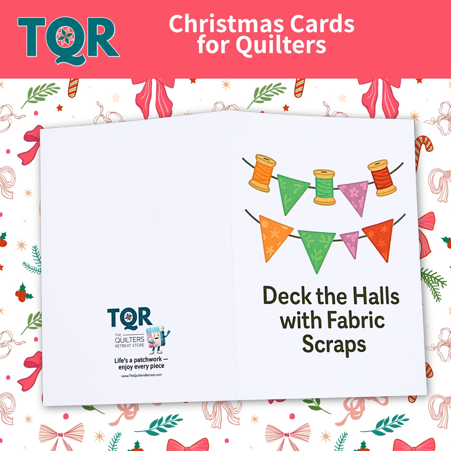 Christmas Cards for Quilters – Pack of 3 (Set 2) | Funny Quilting Holiday Cards