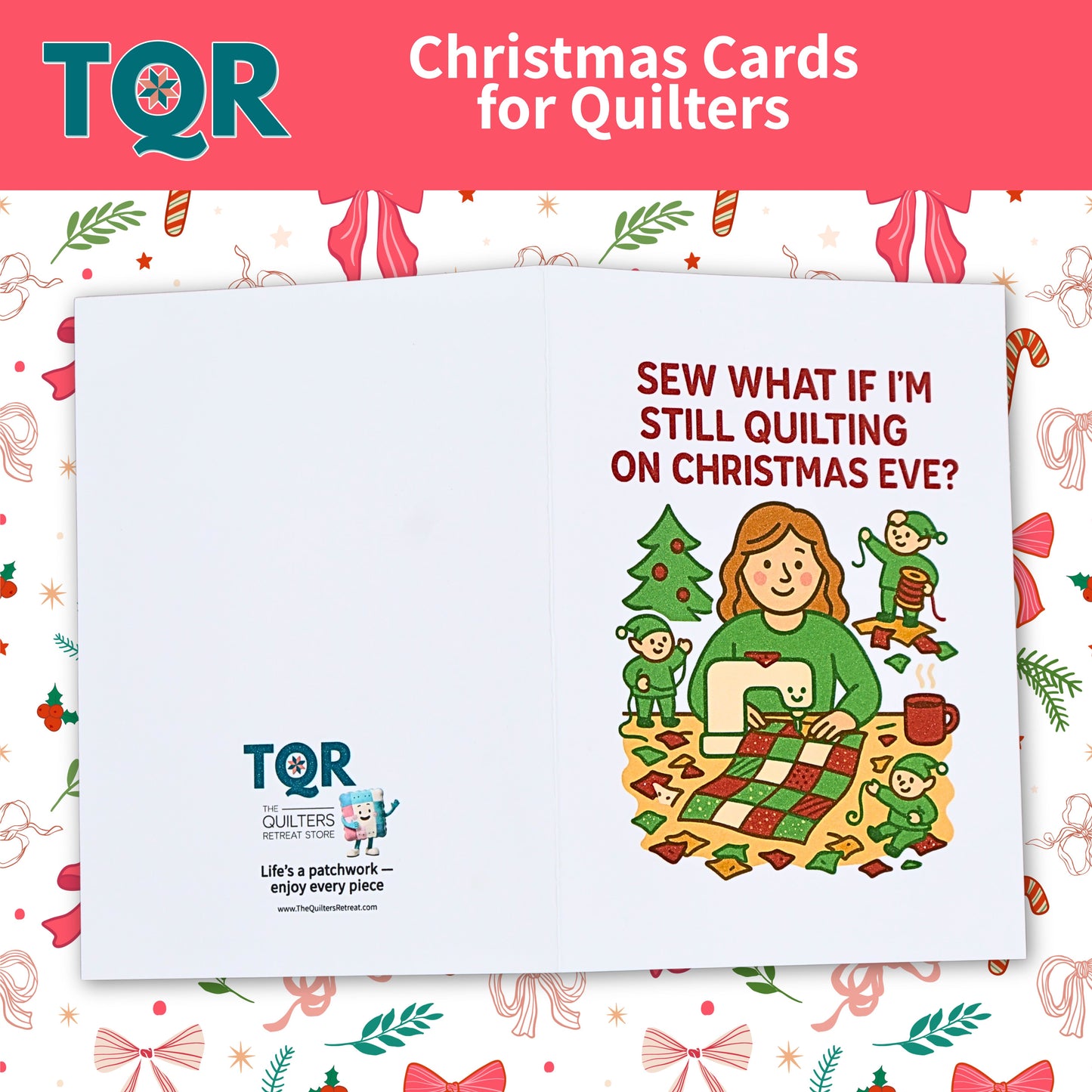 Sew What If I’m Still Quilting on Christmas Eve – Funny Quilting Holiday Card