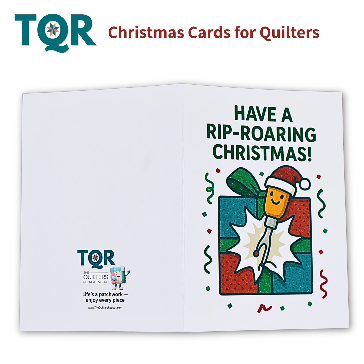 Have a Rip-Roaring Christmas – Funny Quilting Christmas Card for Quilters