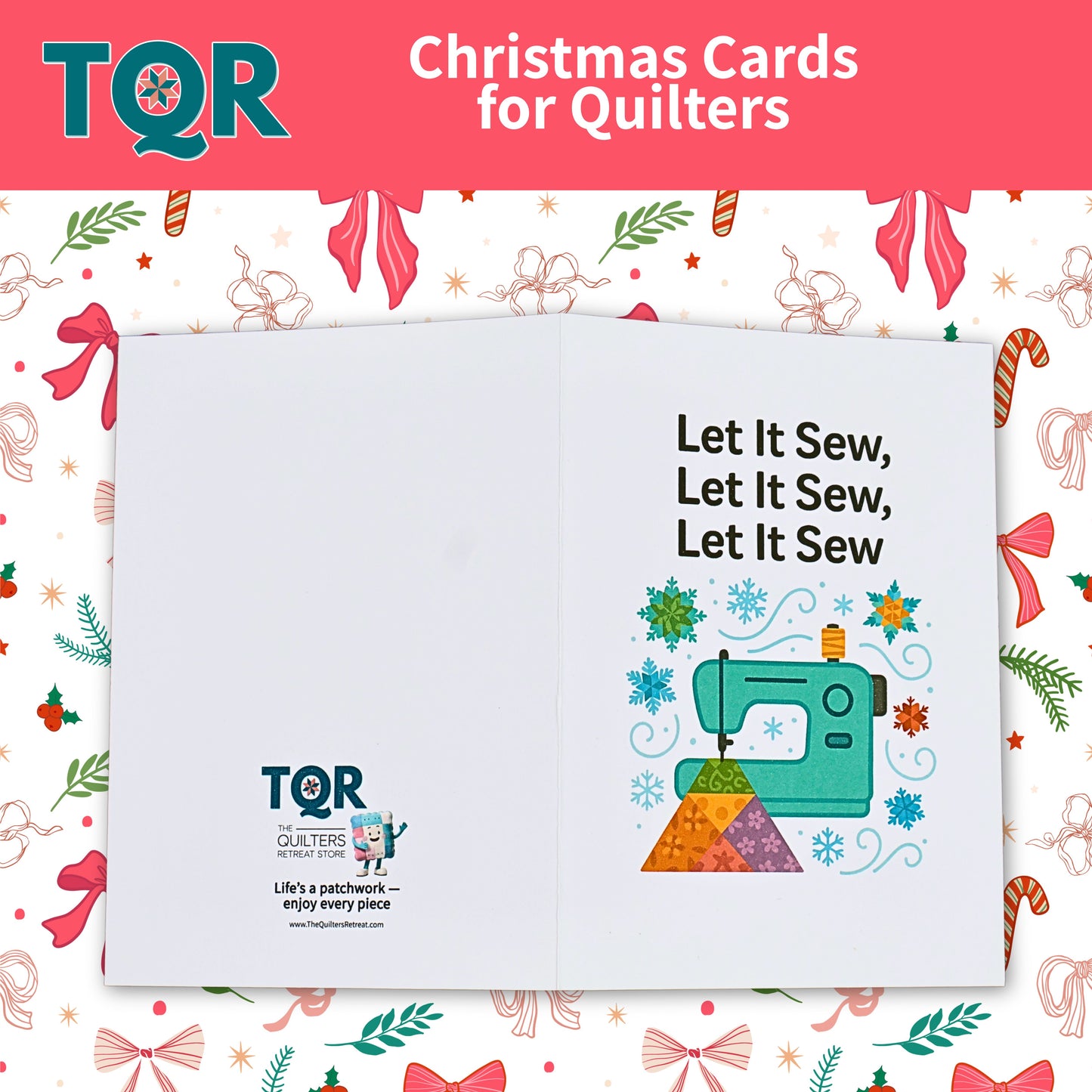 Let It Sew, Let It Sew, Let It Sew – Quilting Christmas Card for Quilters