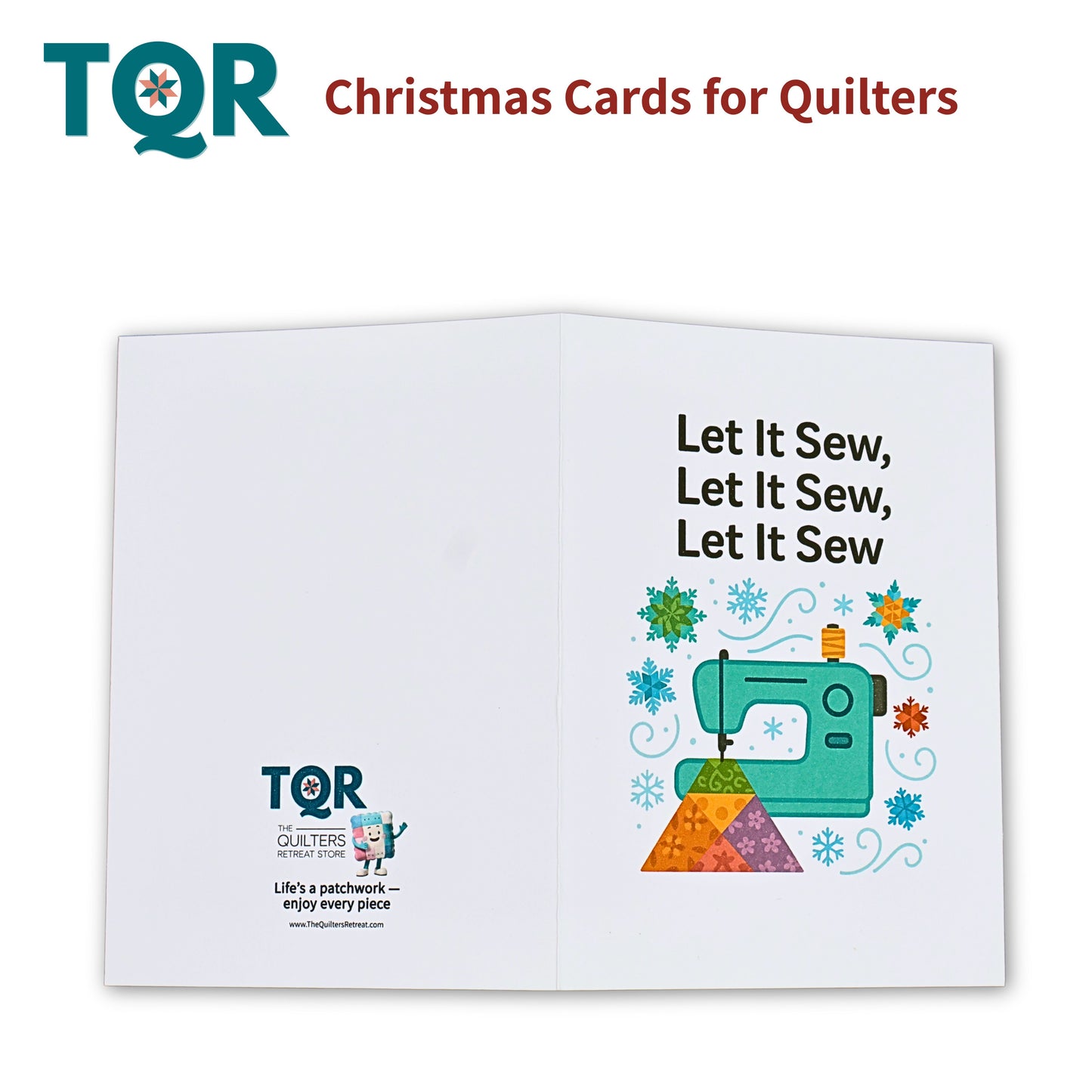 Let It Sew, Let It Sew, Let It Sew – Quilting Christmas Card for Quilters