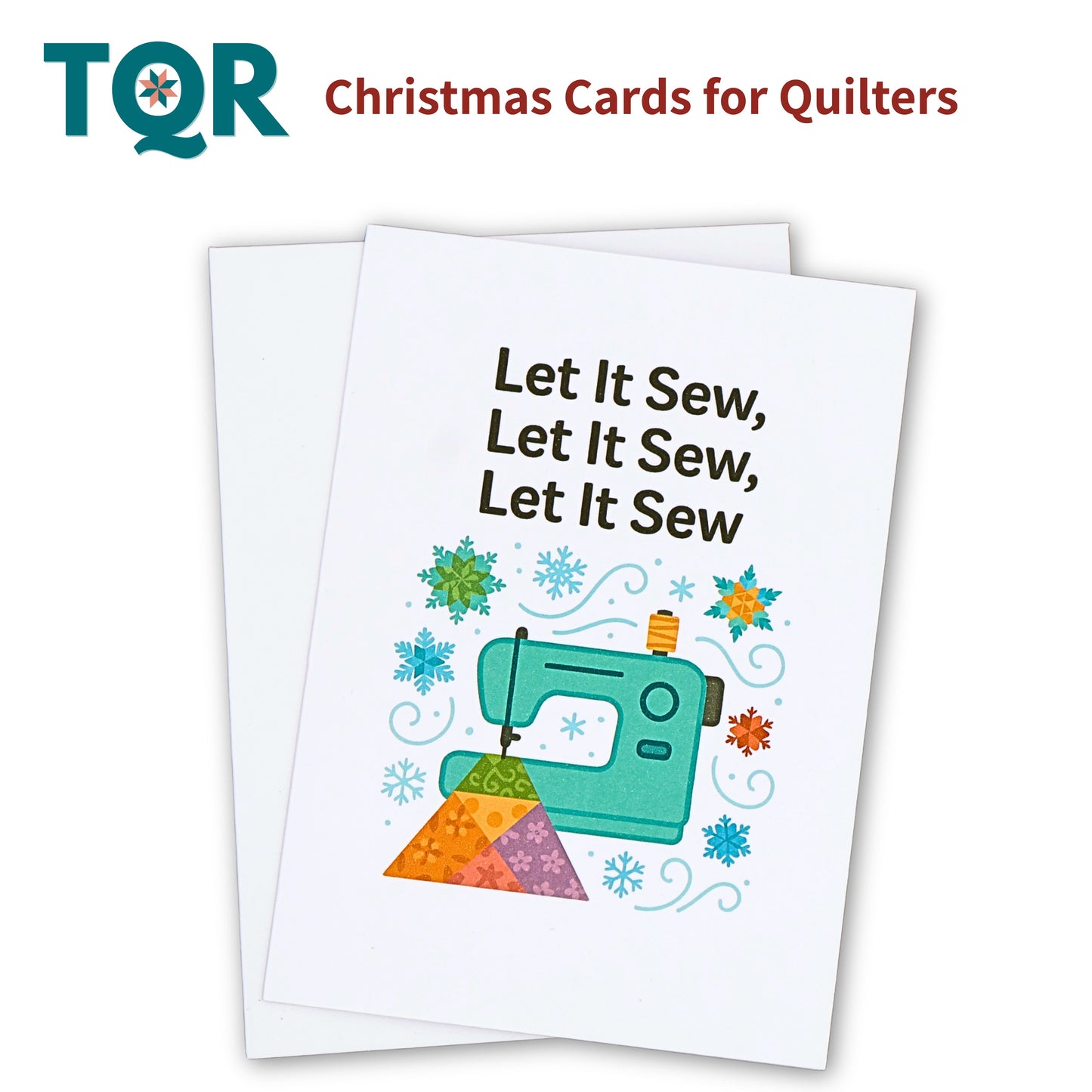 Let It Sew, Let It Sew, Let It Sew – Quilting Christmas Card for Quilters