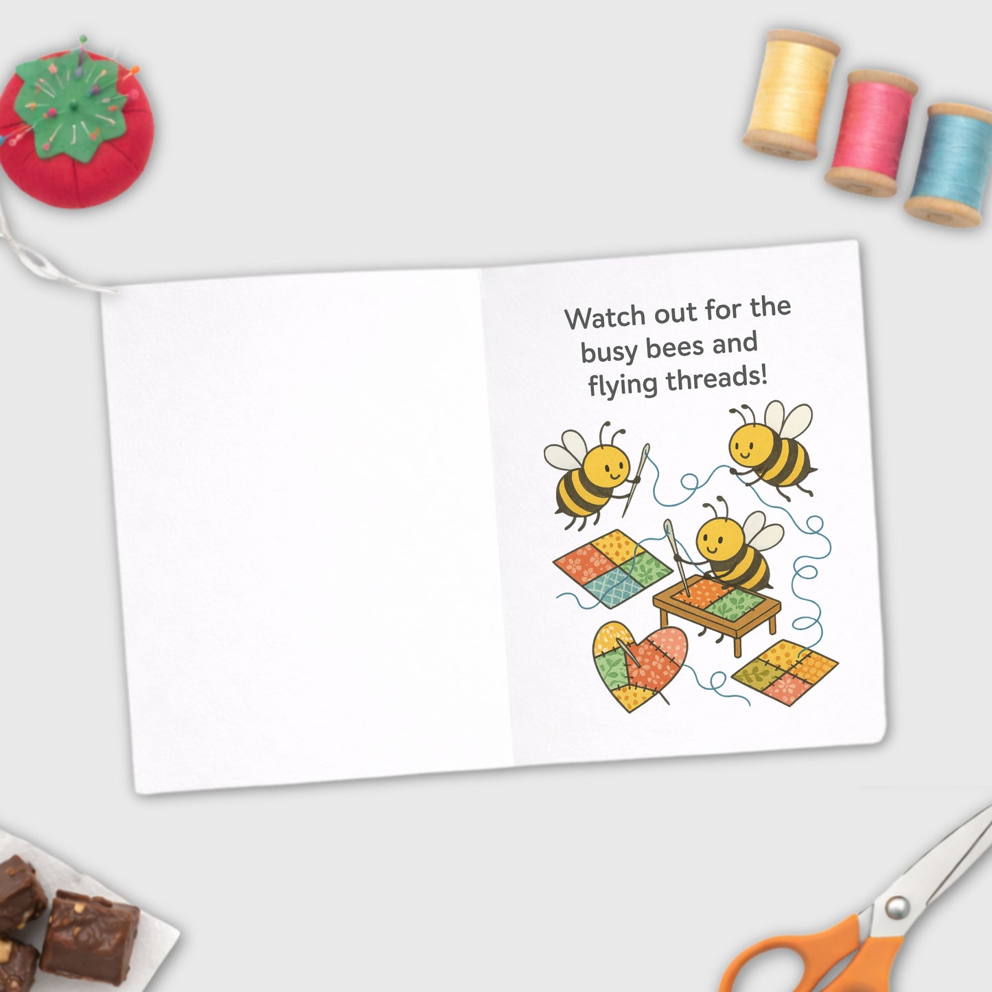 Welcome to our Hive – Quilting Bee Card for Quilting Bees and Sewing Circles