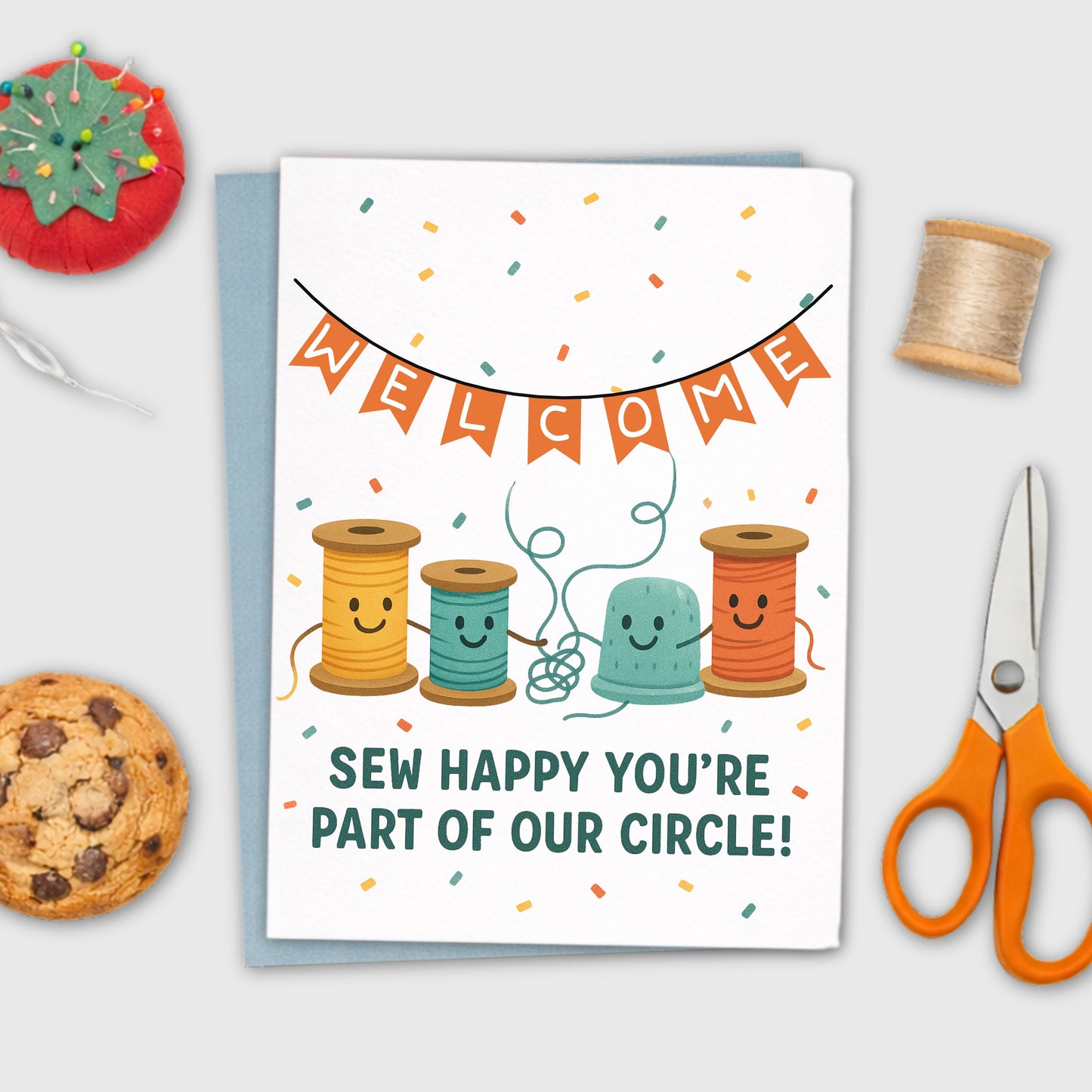 Sew Happy You're Part of our Circle – Quilting Bee Card for Quilting Bees and Sewing Circles