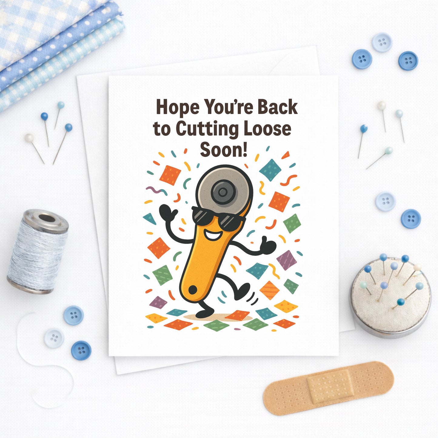 Get Well Card Set for Quilters – 3-Pack Funny Quilting Greeting Cards